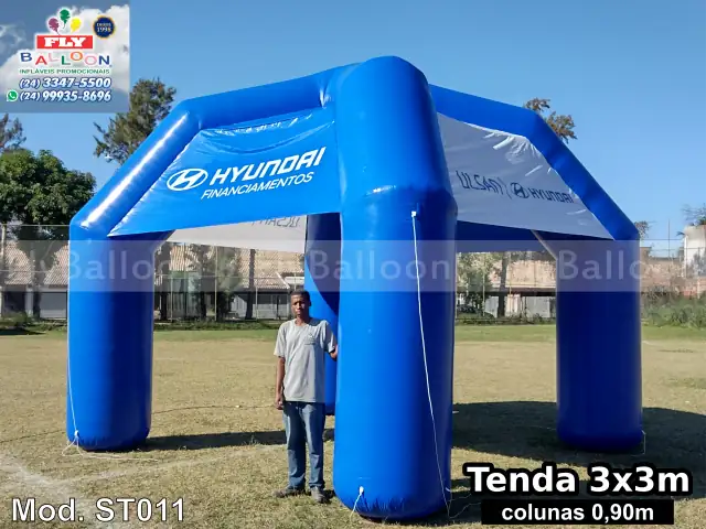 Tenda inflável personalizada Hyundai Financiamentos — stand inflável para evento