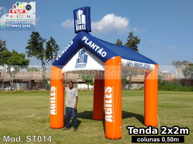 Tenda inflável promocional Ágiles Imobiliária e Incorporadora — stand inflável para lançamento
