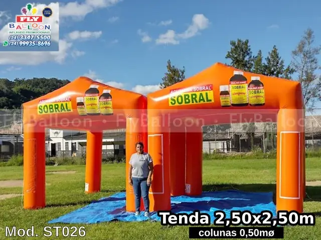Tendas infláveis promocionais Água Lema Sobral — stands infláveis para varejo