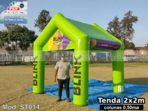 stand inflável promocional rádio blink